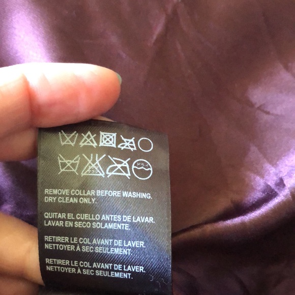 BEBE *faux fur collar missing* Cabernet peacoat-M - Picture 12 of 13